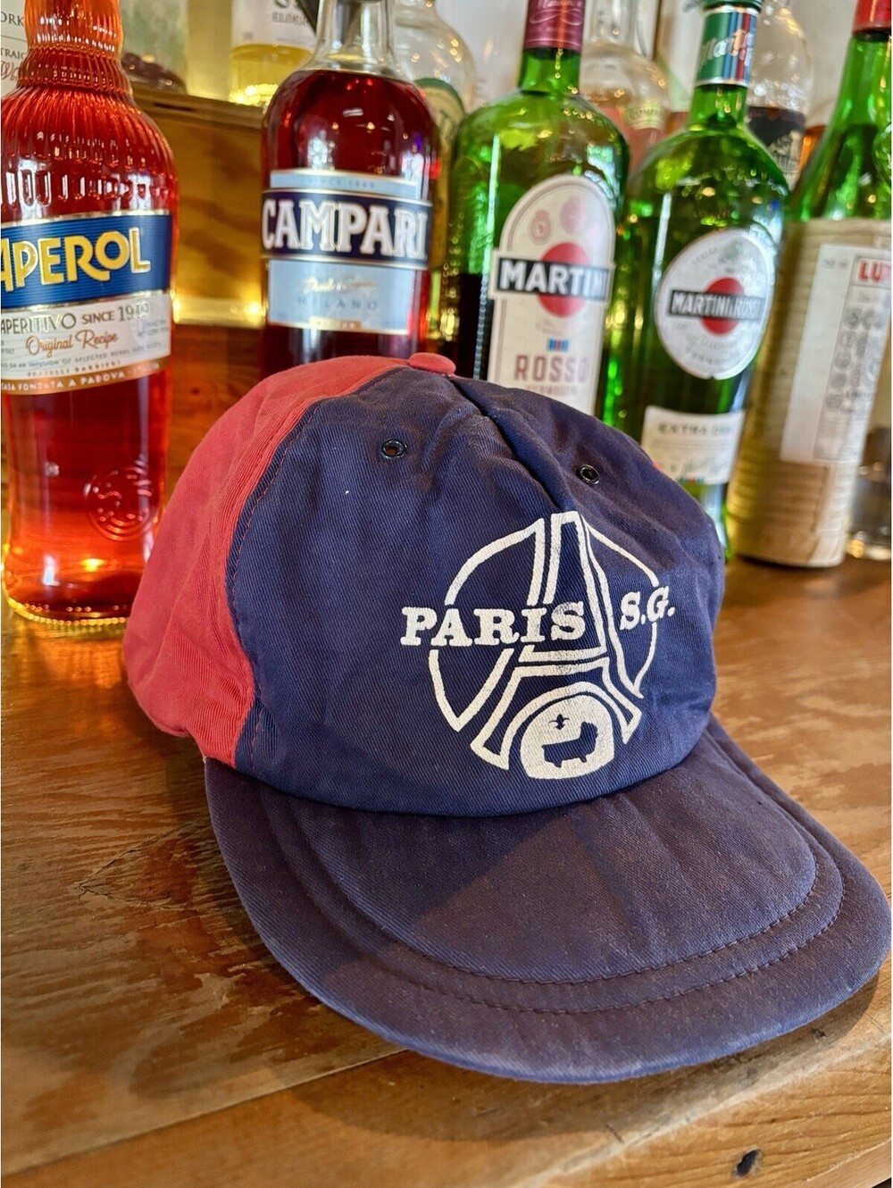 RARE  70s Paris Saint Germain True VINTAGE Cap Hat PSG Football Soccer Jersey